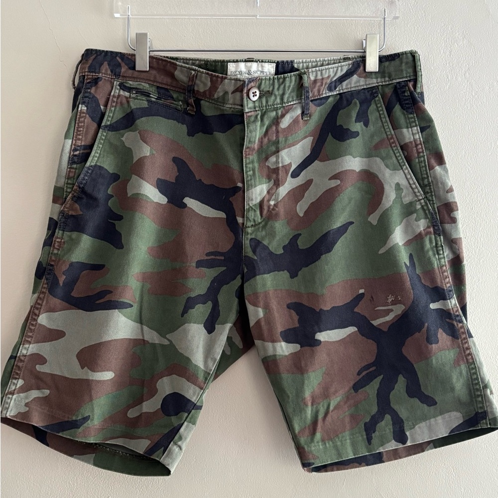 Denim & Supply Ralph Lauren Green and Brown Cargo Shorts